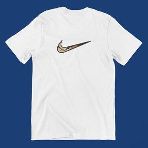 New- White&black Embroidered anime box T-shirt